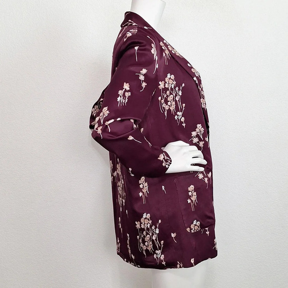 Anthropologie Etta:twa Tavie Romantic Satin Oversized Open Blazer Jacket Size XS - Picture 5 of 10